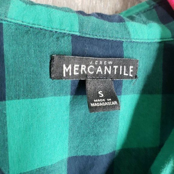 J. Crew Mercantile Green Plaid Button Down Shirt - Picture 8 of 11